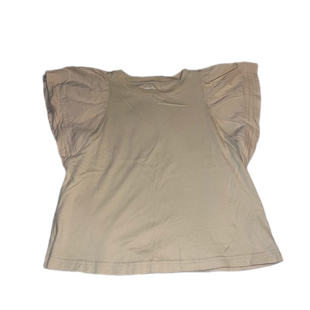 Old Navy Women's Wish Bone Color Cotton Blouse with Flute Sleeves Size XS